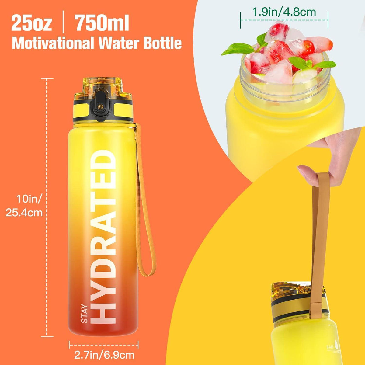 Trinkflasche Sahara Sailor Sport BPA-frei Tritan 1L Auslaufsicher Gym