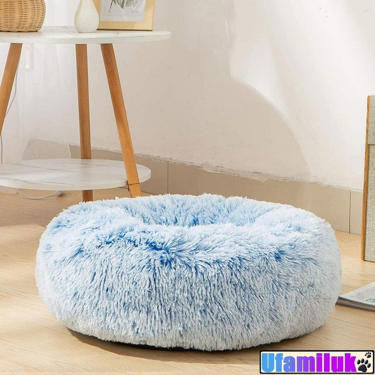 Flauschiges Hundebett Wolke – Kuschelig & Anti-Angst – Blau