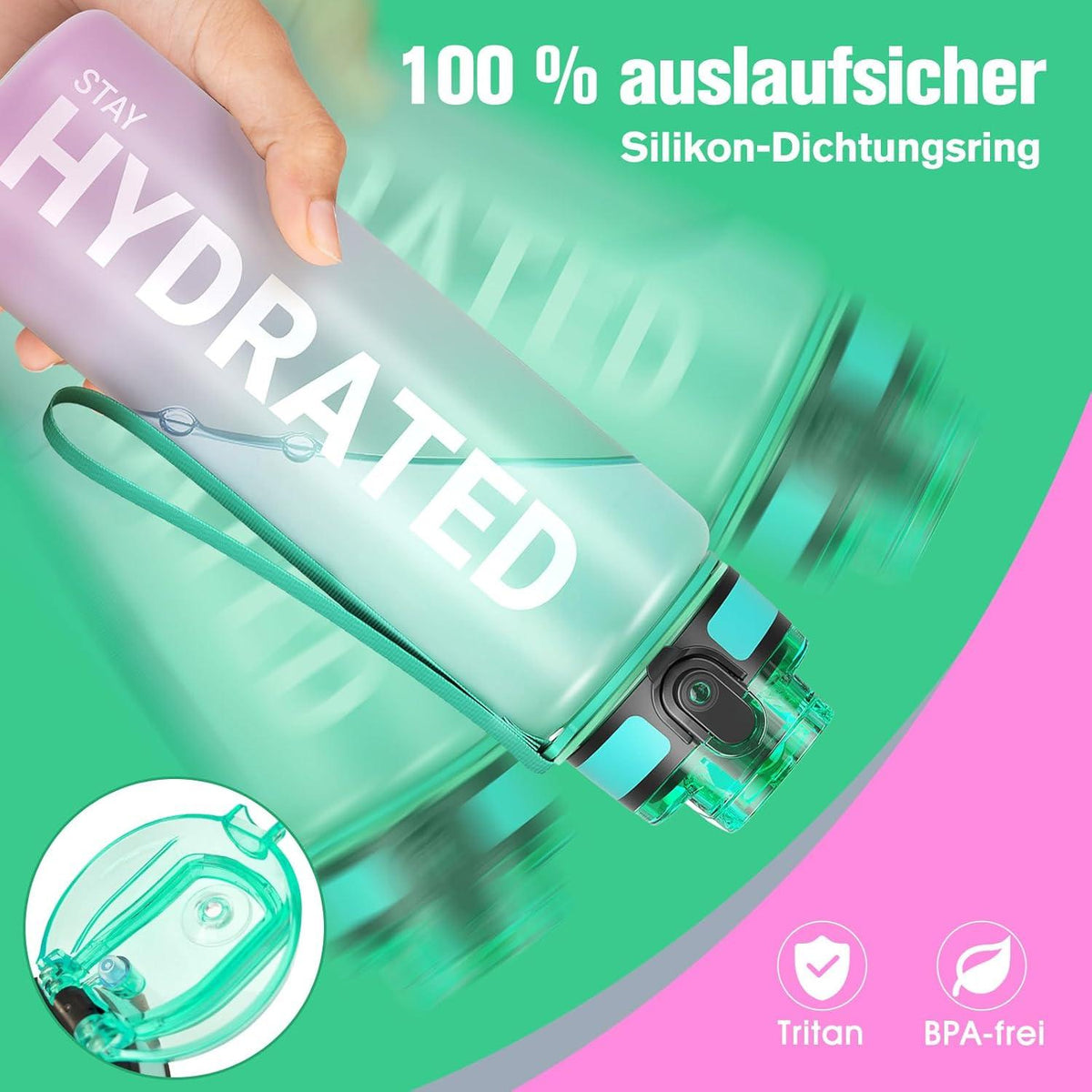 Sahara Sailor Trinkflasche Sport BPA-frei Tritan 750ML