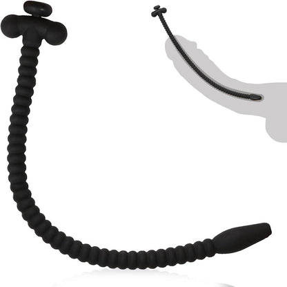 Dilator Hohl Silikon Penis Plug mit Stecker 3 Größen Faden Katheter