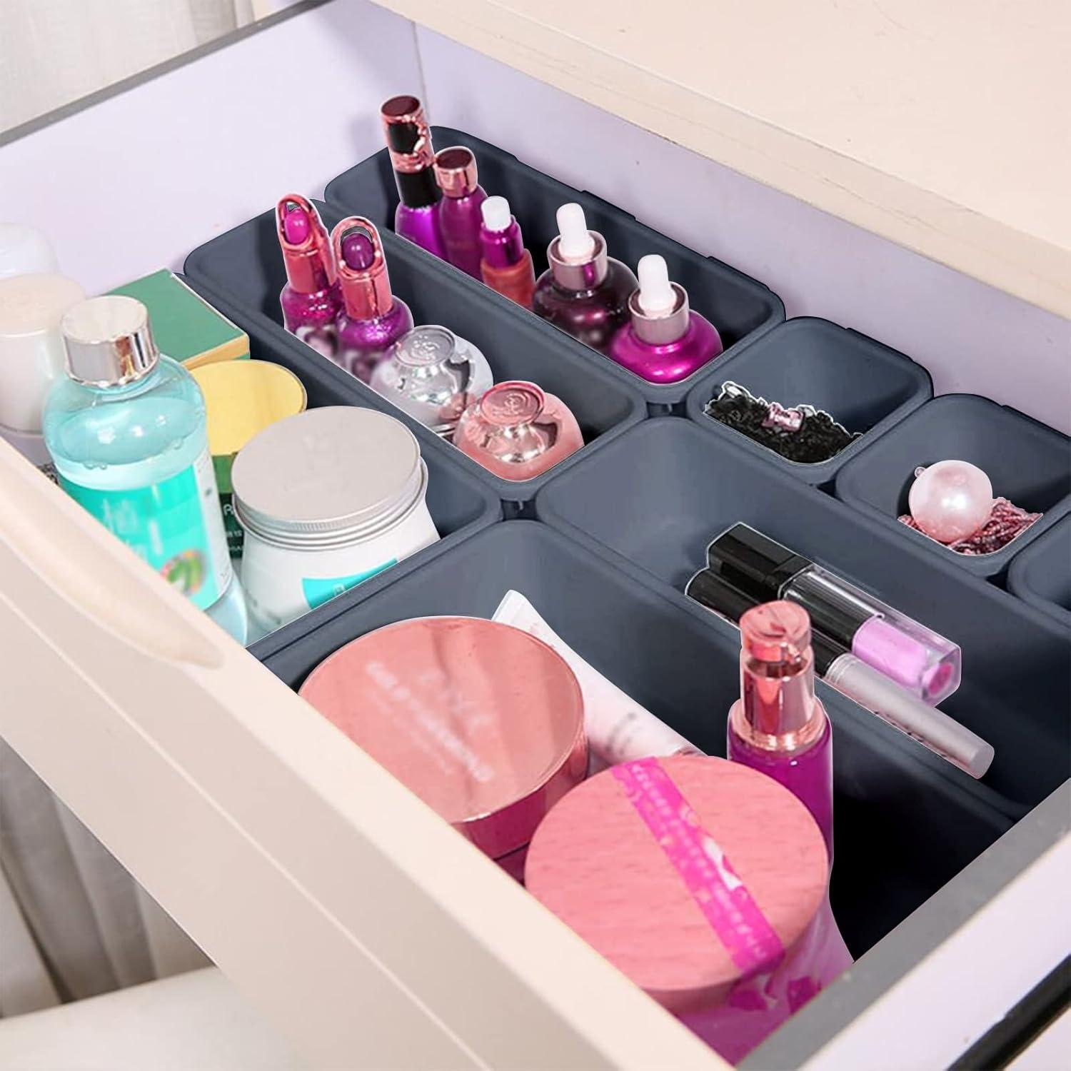 Schubladen Organizer Trennsystem 24 Fächer Schwarz Set