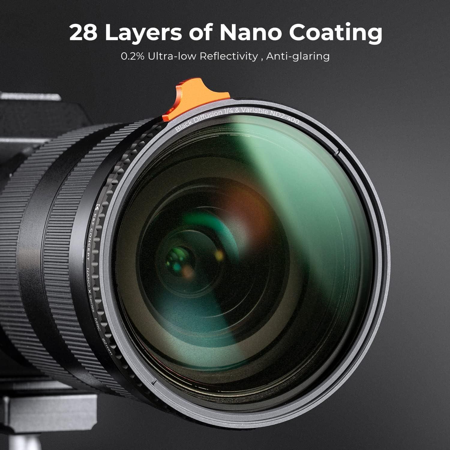 K&F Concept 58mm Black-Mist Filter ND2-ND400 2in1 ND Variabler FilterINET_HANDPICKED