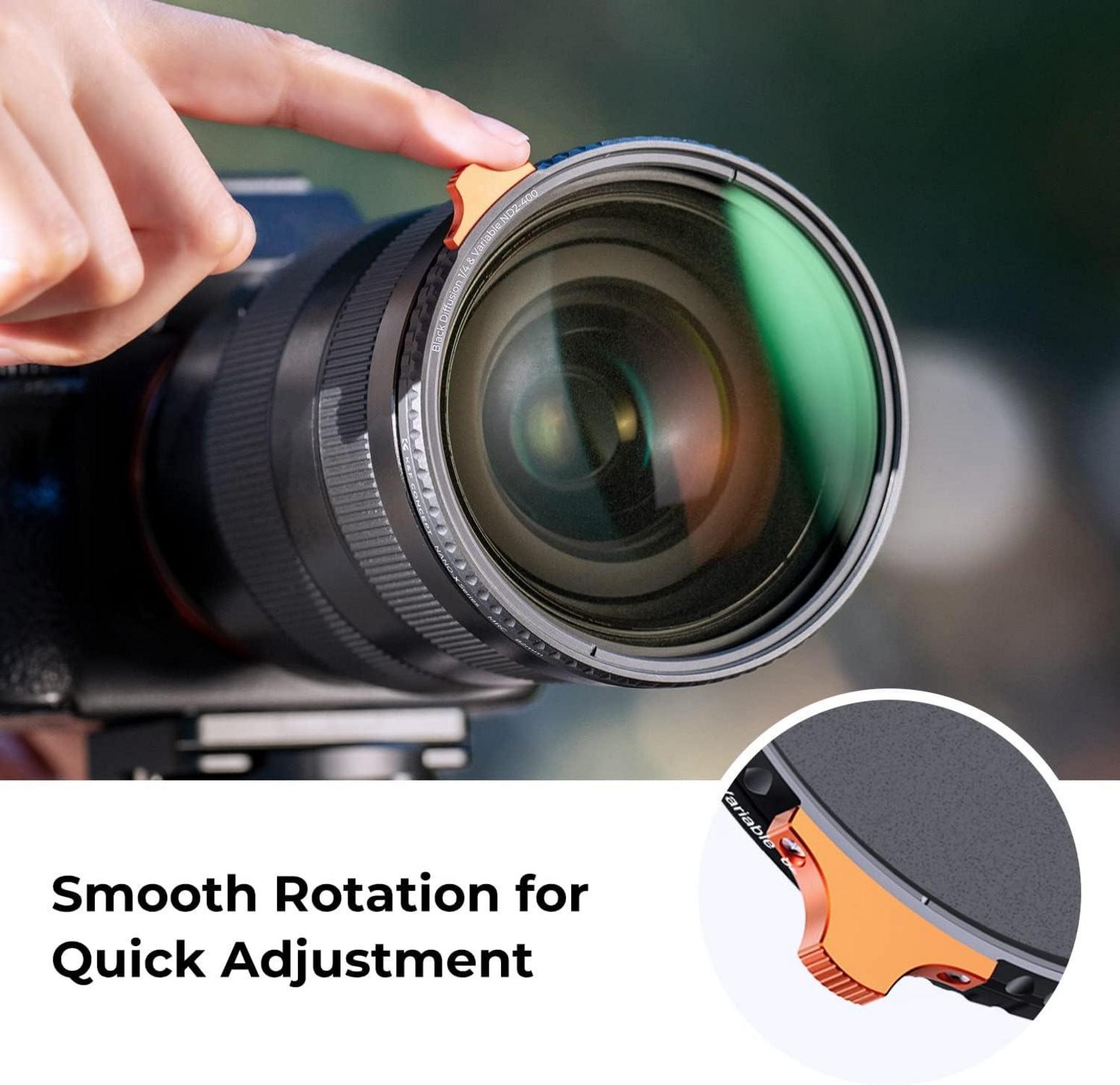 K&F Concept 55mm Black-Mist 2-in-1 ND2-ND400 Filter multifunktional