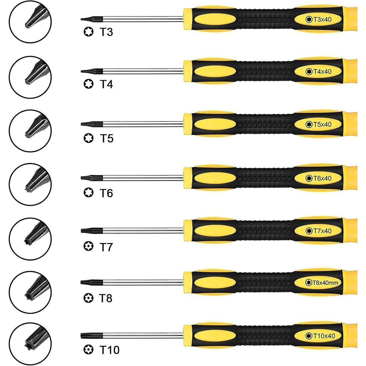 Torx Schraubendreher Set 7tlg. mit Hebelwerkzeug für Konsolen & Computer