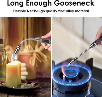 Stabfeuerzeug Gas 360° Flexible Sperrvorrichtung Kamin Küche Kerzen