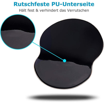 Ergonomisches Mauspad mit Gelkissen, Drachenmotiv Blau