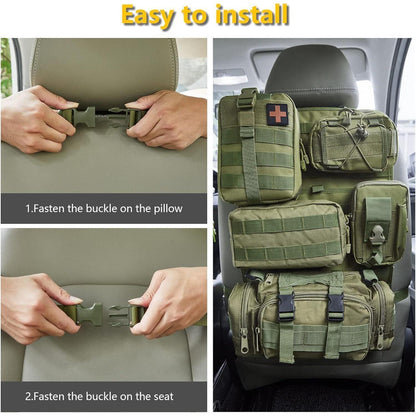 Taktischer Auto-Organizer Set für Rücksitz – 6tlg. Army Green