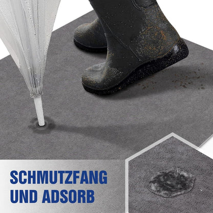 Fußmatte Innen Hellgrau 90x200 cm - Saugfähig & Rutschfest