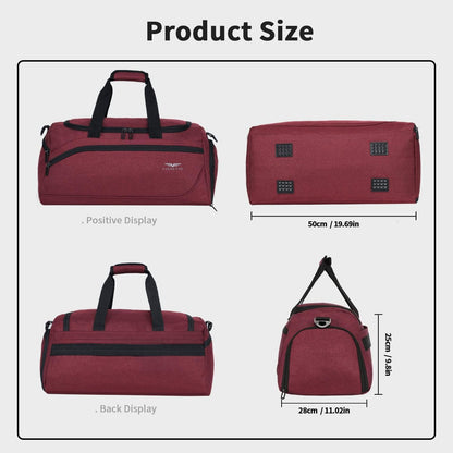 FIORETTO 35L Sporttasche Reisetasche Damen Herren Rot Wetbag