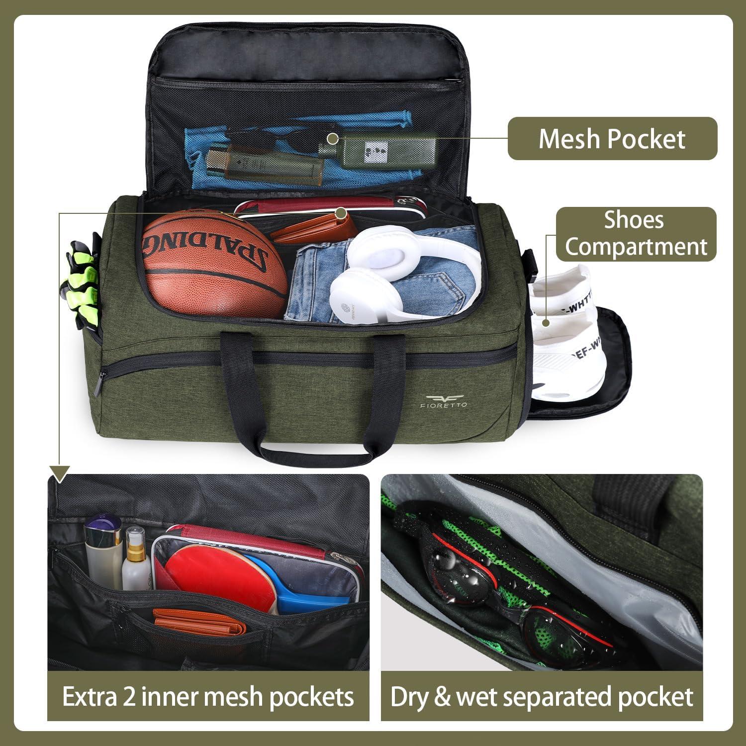Fioretto 35L Sport- und Reisetasche mit Schuhfach, Nassfach