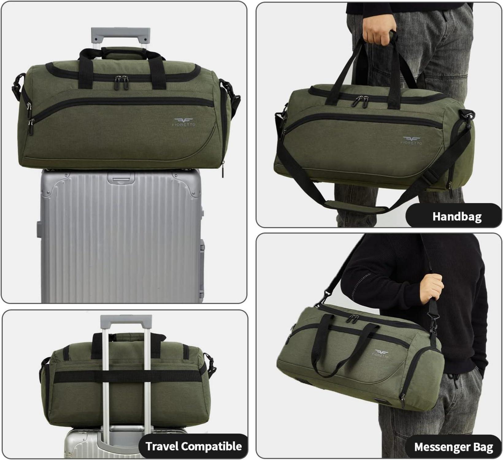 35L Sporttasche & Reisetasche mit Schuhfach & Nassfach, wasserdicht, Grün
