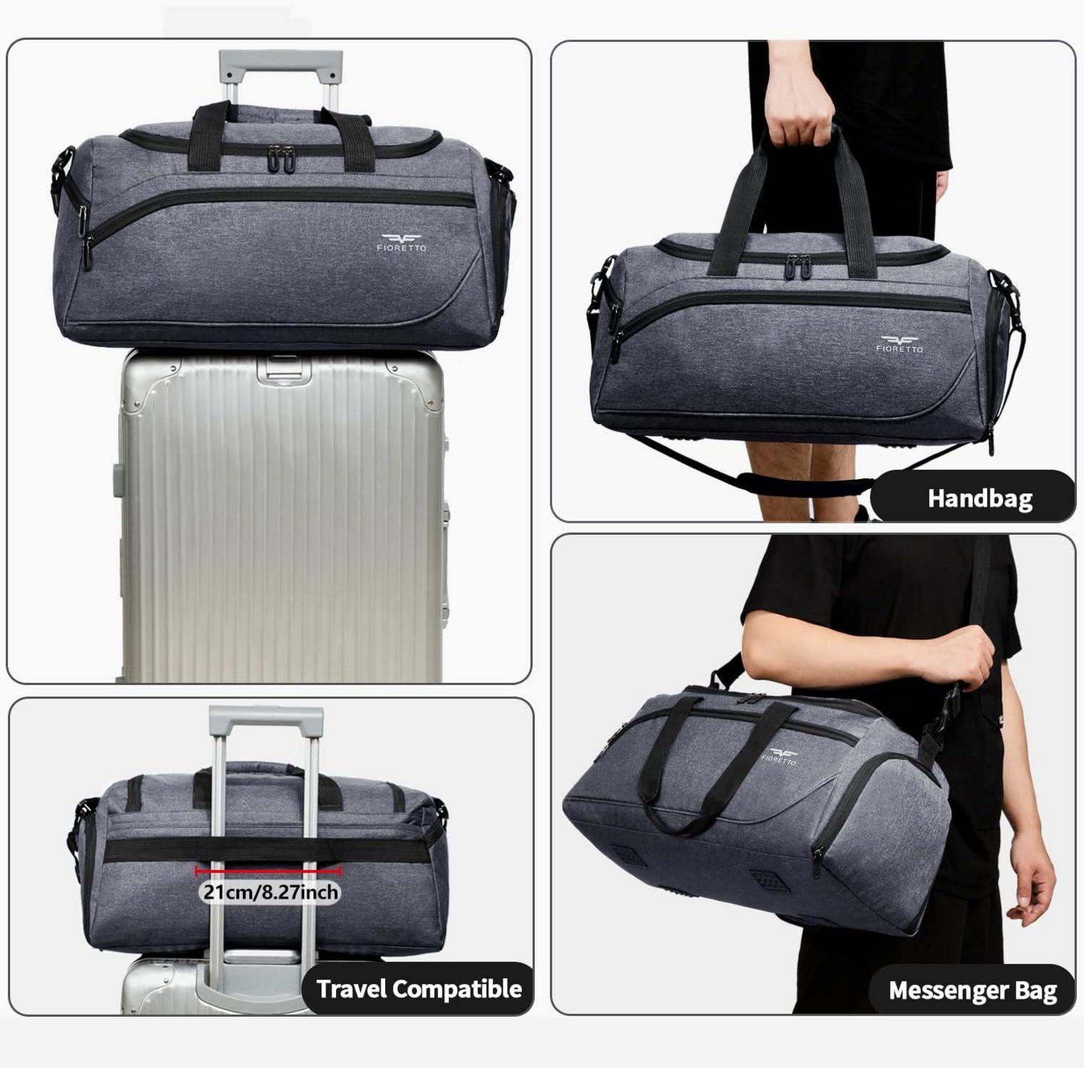 35L Sporttasche & Reisetasche mit Schuh- und Nassfach, wasserdicht Grau
