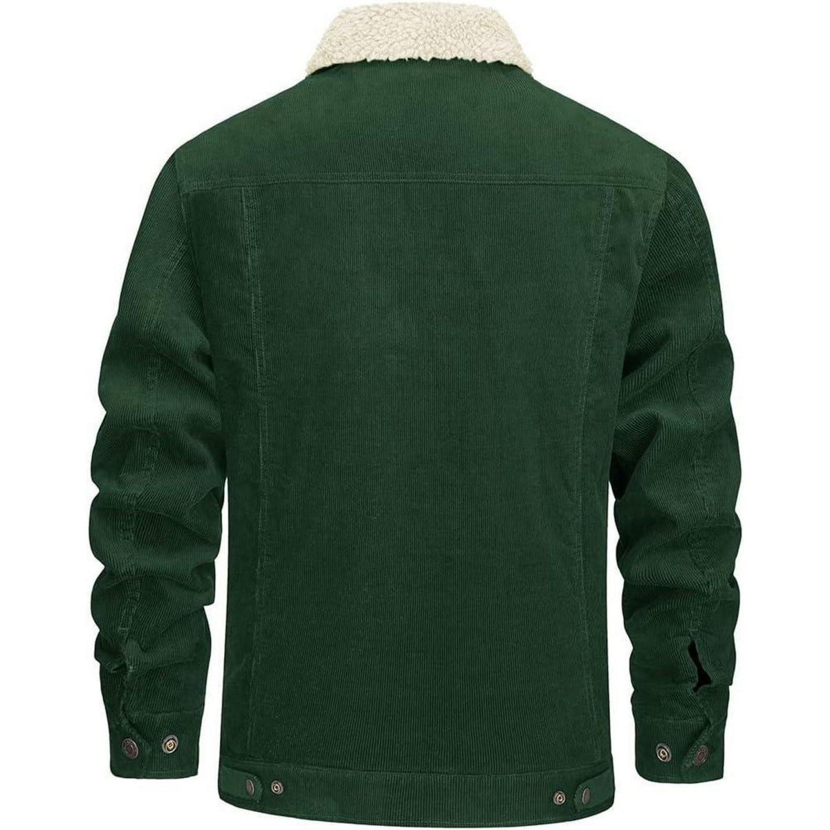 Herren Cordjacke gefüttert mit Teddyfell - Waldgrün