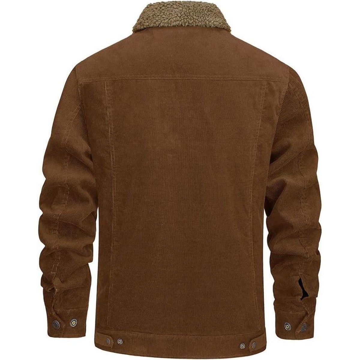 Herren Cordjacke mit Teddyfell-Kragen Braun
