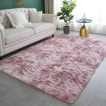 Weicher Hochflor Shaggy Teppich 200x300 cm Rosa Lila