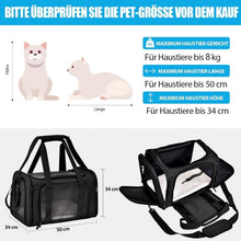 Faltbare Katzentransportbox 50x34x34cm – Tragetasche für Katze & Hund