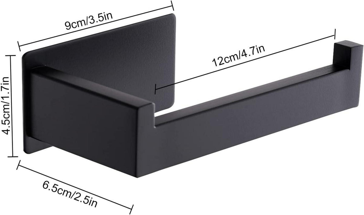 Toilettenpapierhalter selbstklebend Edelstahl Schwarz
