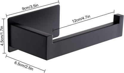 Toilettenpapierhalter selbstklebend Edelstahl Schwarz