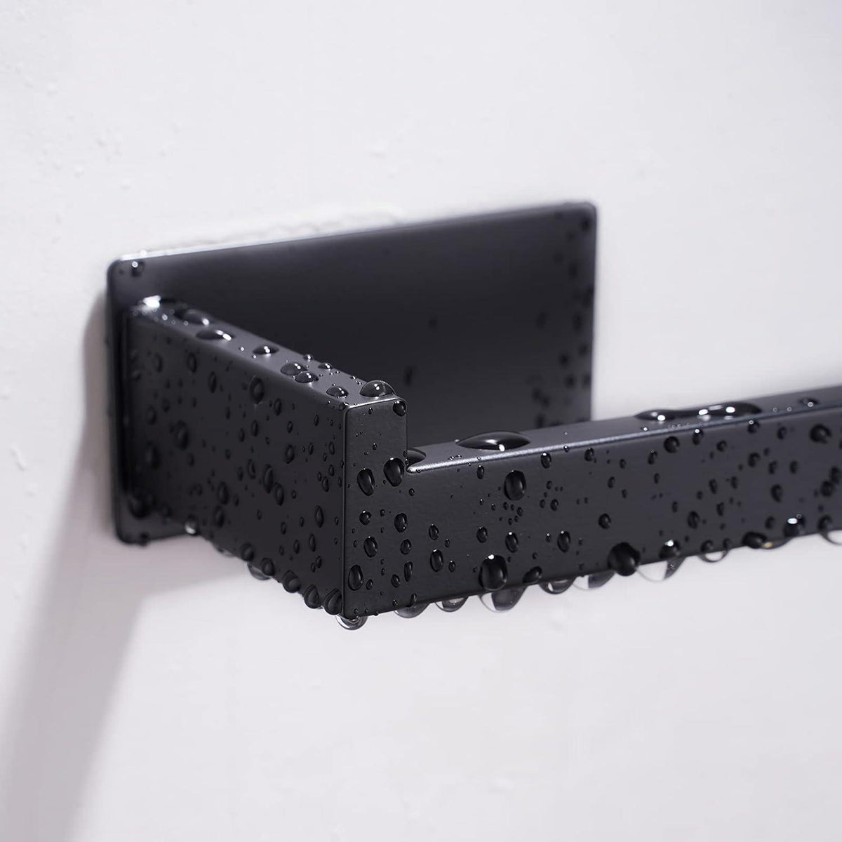 Selbstklebender Toilettenpapierhalter aus Edelstahl, Schwarz