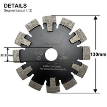 Diamant Frässcheibe 130mm für Fußbodenheizung & Estrich