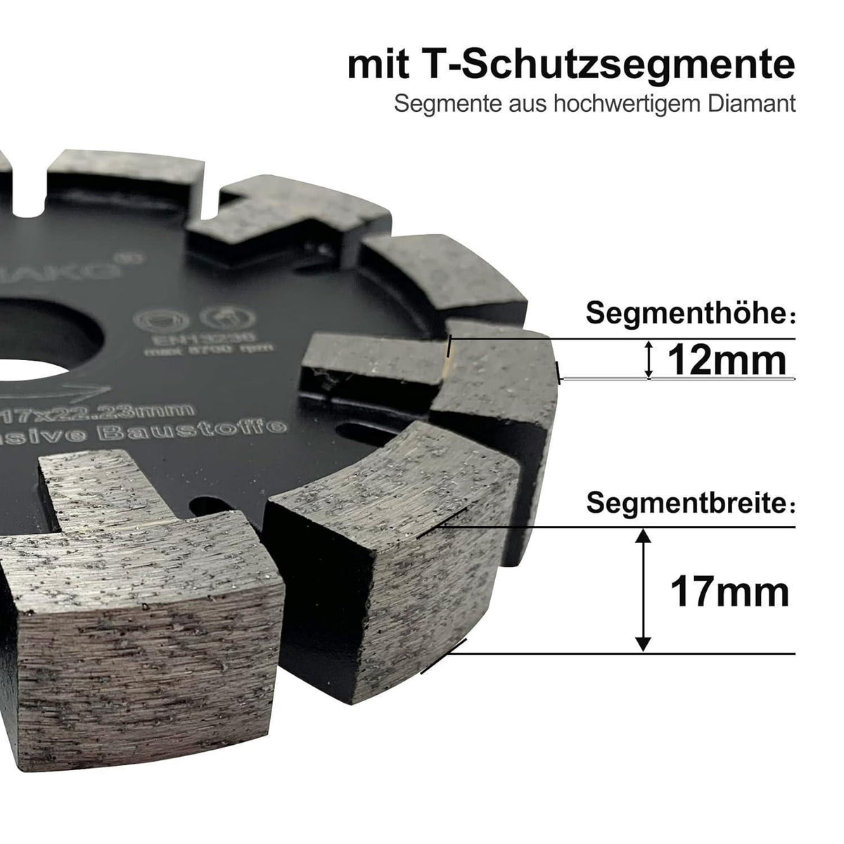 Diamant Frässcheibe 120mm für Fußbodenheizung & Estrich