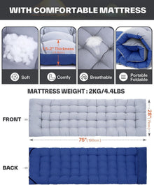 Sportneer Feldbett mit Matratze 10cm, Klappbett 71cm breit