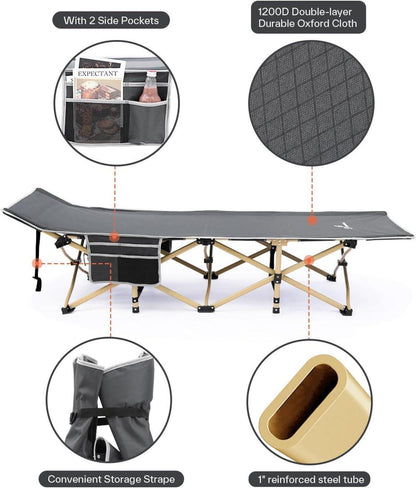 Sportneer Klappbett mit Matratze 204KG Tragfähigkeit Campingbett 188x71cm