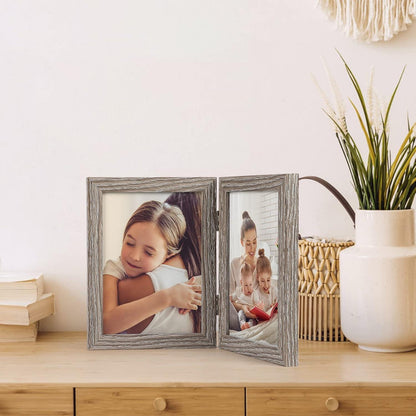 Doppelter Bilderrahmen 13x18cm Klappbarer Fotorahmen für 2