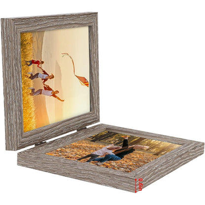 Doppelter Bilderrahmen 13x18cm Klappbarer Fotorahmen für 2