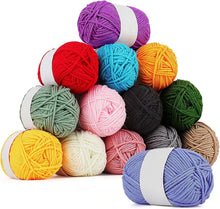 Häkel- und Strickgarn-Set, 25gx14 Farben, Acryl Wolle für Amigurumi