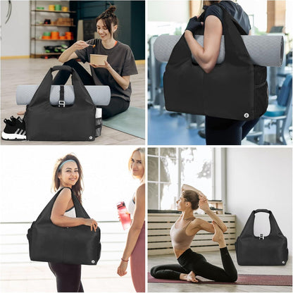 Sporttasche Damen Yogatasche Groß Reisetasche mit Schuhfach Nassfach