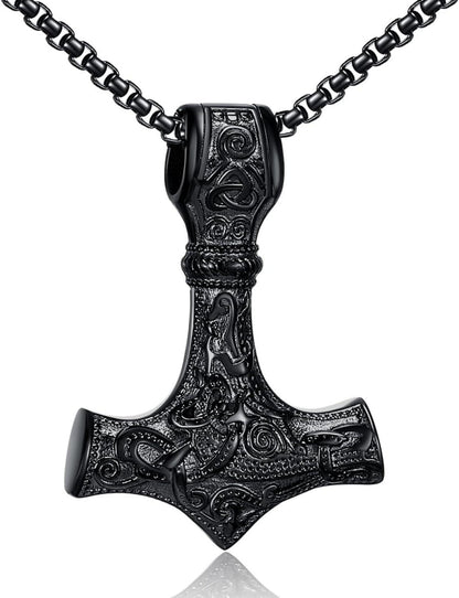 Wikinger Thors Hammer Halskette Edelstahl Nordische