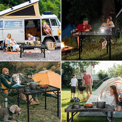 Faltbarer Campingtisch höhenverstellbarer Grilltisch