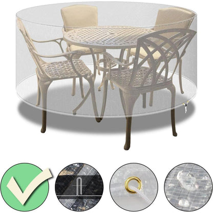 Patio Plus Abdeckung für runden Tisch wasserdicht 102x71cm