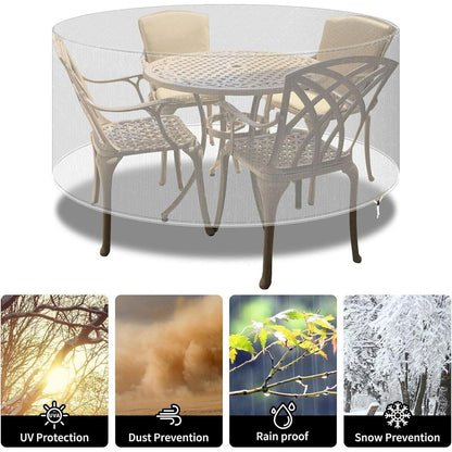 Patio Plus Abdeckung für runden Tisch wasserdicht 102x71cm
