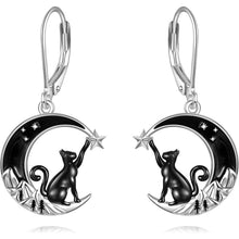 Keltische Mond Ohrringe aus 925 Sterling Silber für Damen