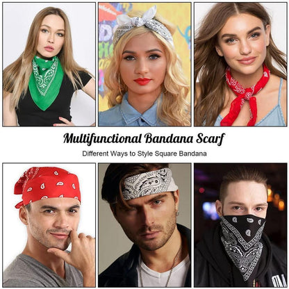 Bandana Paisley Rot für Damen und Herren, vielseitig einsetzbar