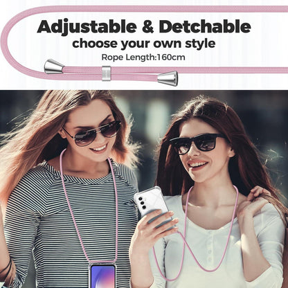 Handykette für Samsung Galaxy A54 5G Hülle mit Band -Roségold