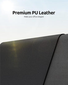 Premium Leder Schreibtischunterlage XXL 60x35cm Schwarz