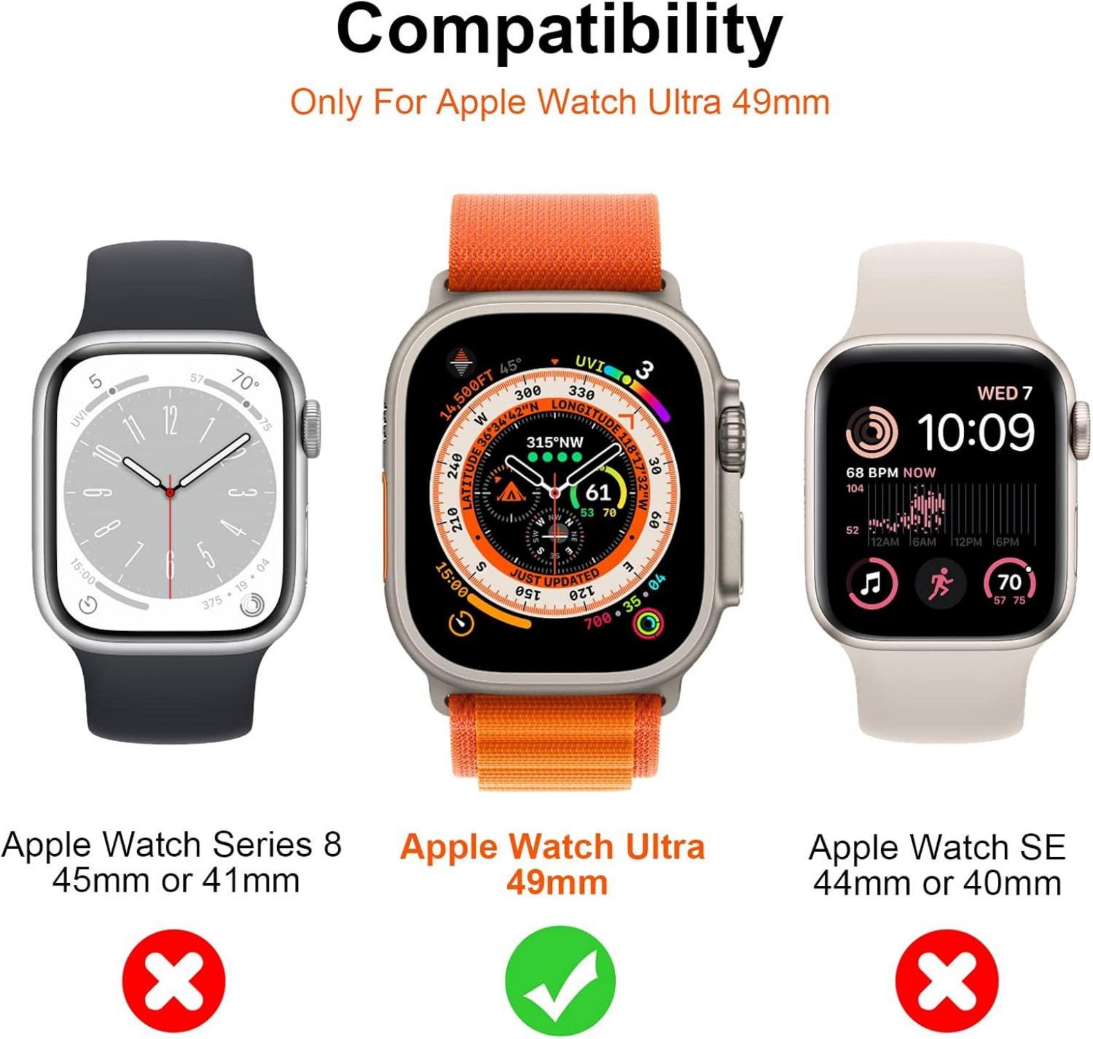 Mothca Panzer Schutz Glas Matt Folie für Apple Watch Ultra