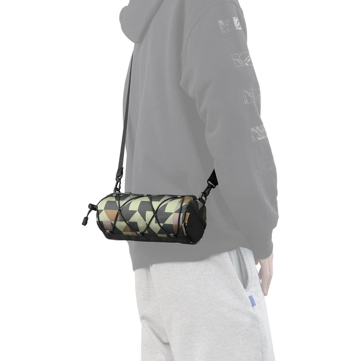 Fahrrad Lenkertasche mit Schultergurt, 2.4L, Camouflage Grün