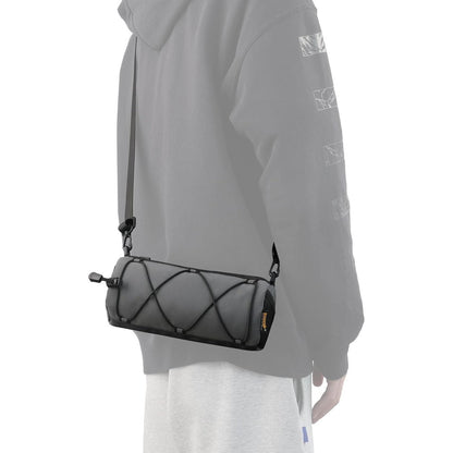 Fahrrad Lenkertasche mit Schultergurt, 2.4L, Reflektierendes Grau