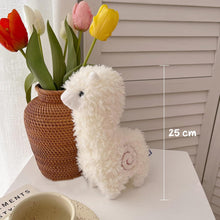 Weißes Alpaka Kuscheltier 25cm - Plüsch Lama Stofftier für