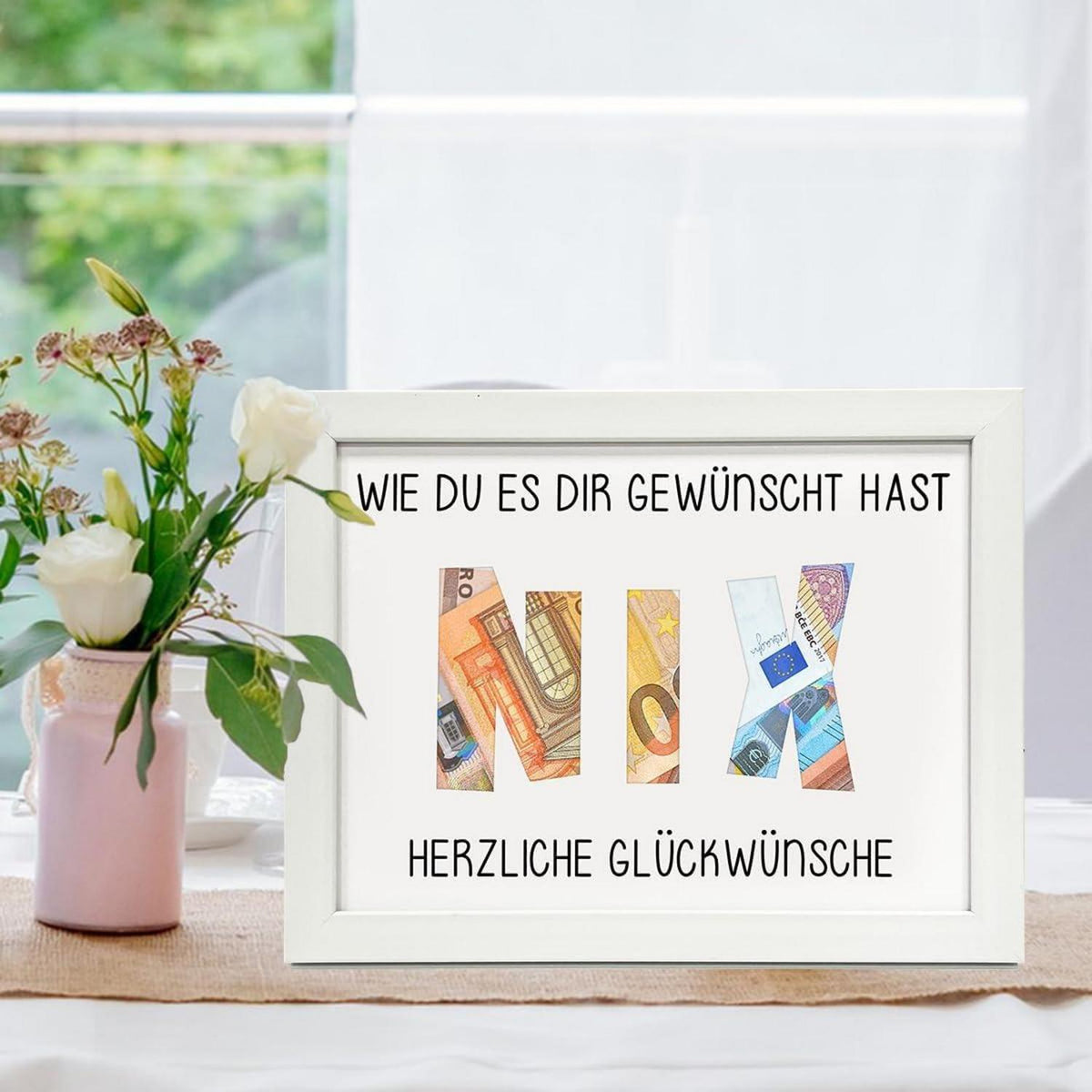 Geldgeschenkverpackung NIX für Geburtstag, Bruder, Frau