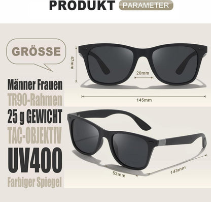 Polarisierte UV400 Sonnenbrille Retro Vintage Stil Sport & Fahrrad