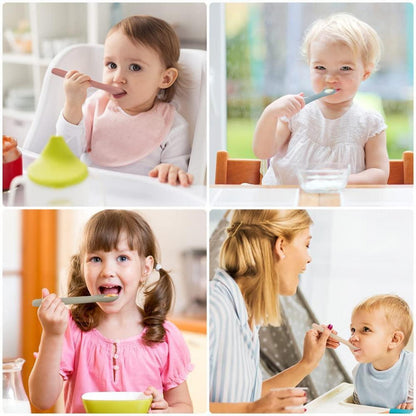 Silikon Babylöffel Set 4er Pack – BPA Frei & Weich