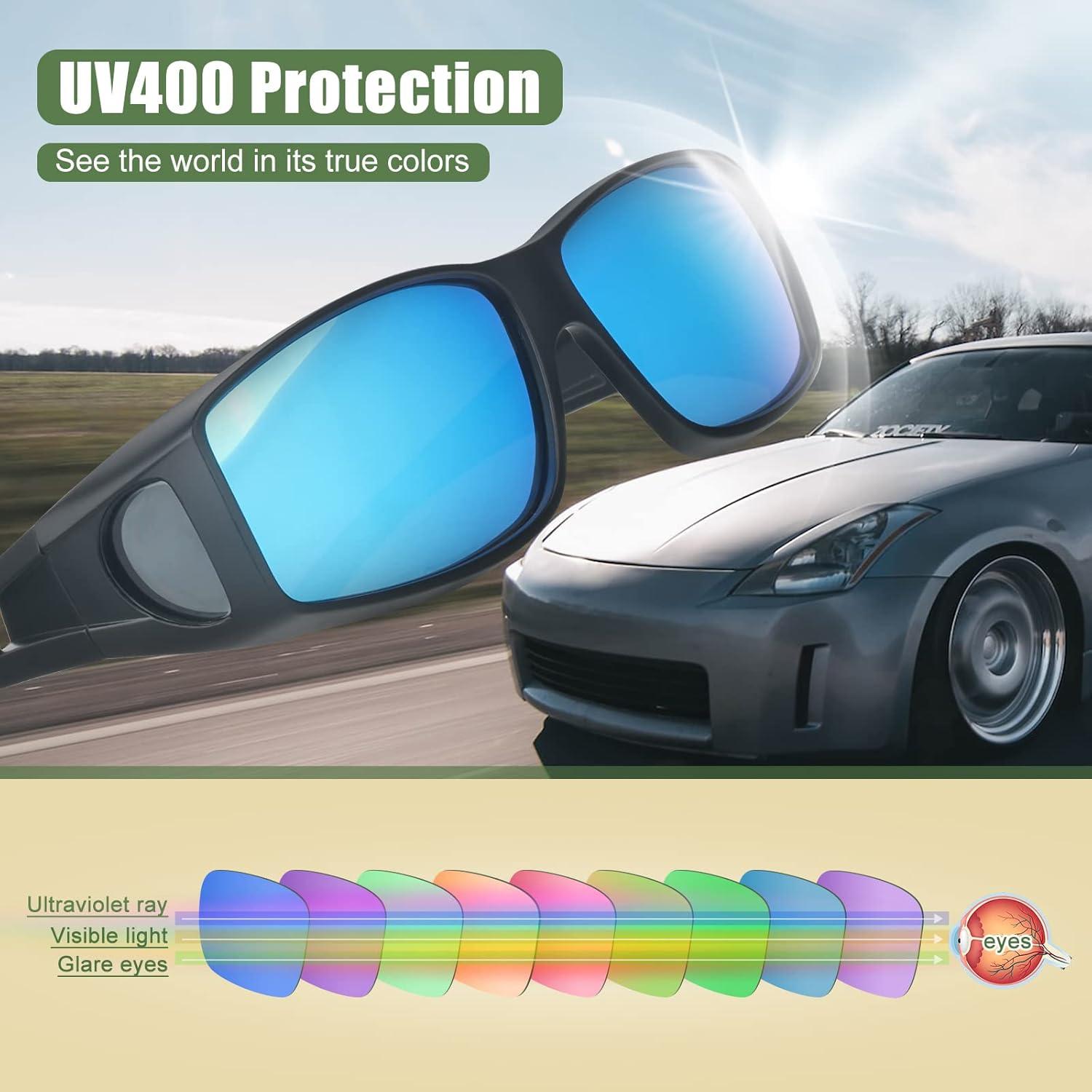 Polarisierte Überzieh-Sonnenbrille UV400 Herren Damen Autofahren Angeln 2er Set
