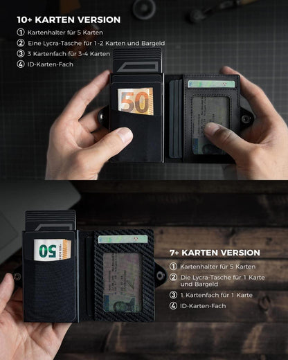 DODENSHA Airtag Kartenetui RFID Herren Geldbörse Braun Slim
