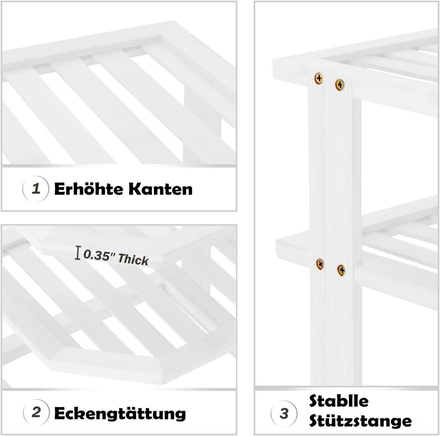 Geschirr Organizer Bambus 25x25x25 Eck-Schrankeinsatz 3-Etagen