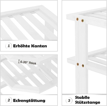 Geschirr Organizer Bambus 25x25x25 Eck-Schrankeinsatz 3-Etagen